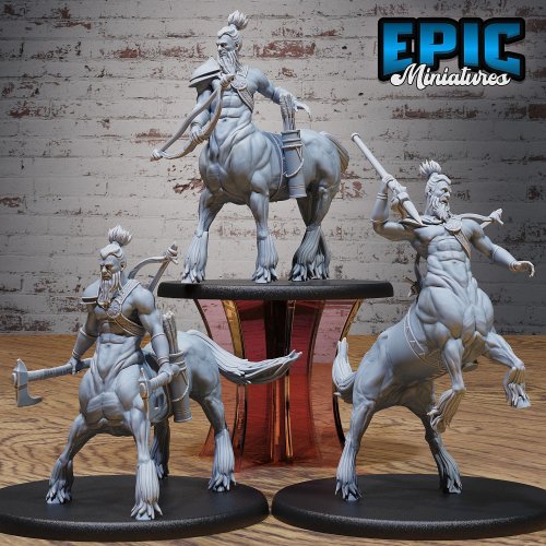 Centaur Scout Set / Horse Human Hybrid / Evil Woodland Cavalry / Ancient Greek Warrior / Dark Creature / Roman Myth Monster / Male Nature Spirit / Mythology Encounter