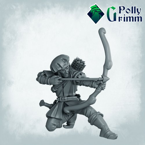 Fantasy And Historic Miniatures For Tabletop Games. Imperial Humans. Archers