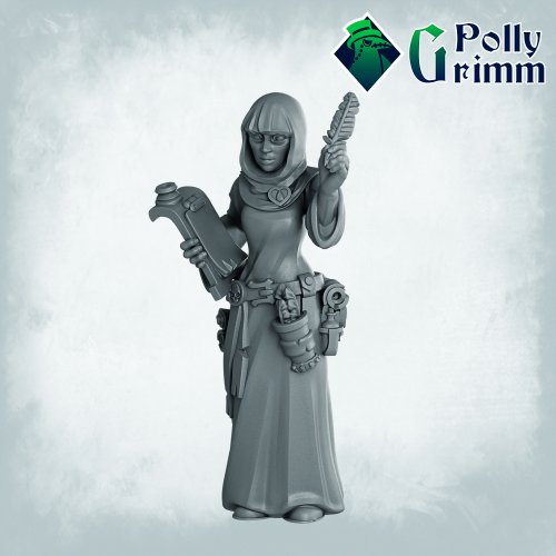 Fantasy And Historic Miniatures For Tabletop Games. Imperial Humans. Nun Scribe