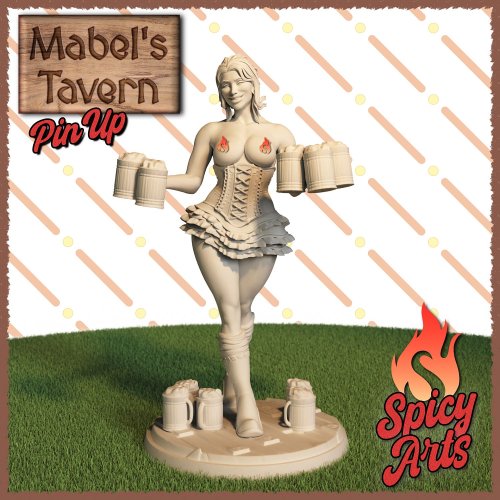 Mabels Tavern - (Nsfw) Barmaid Pin-Up Serving