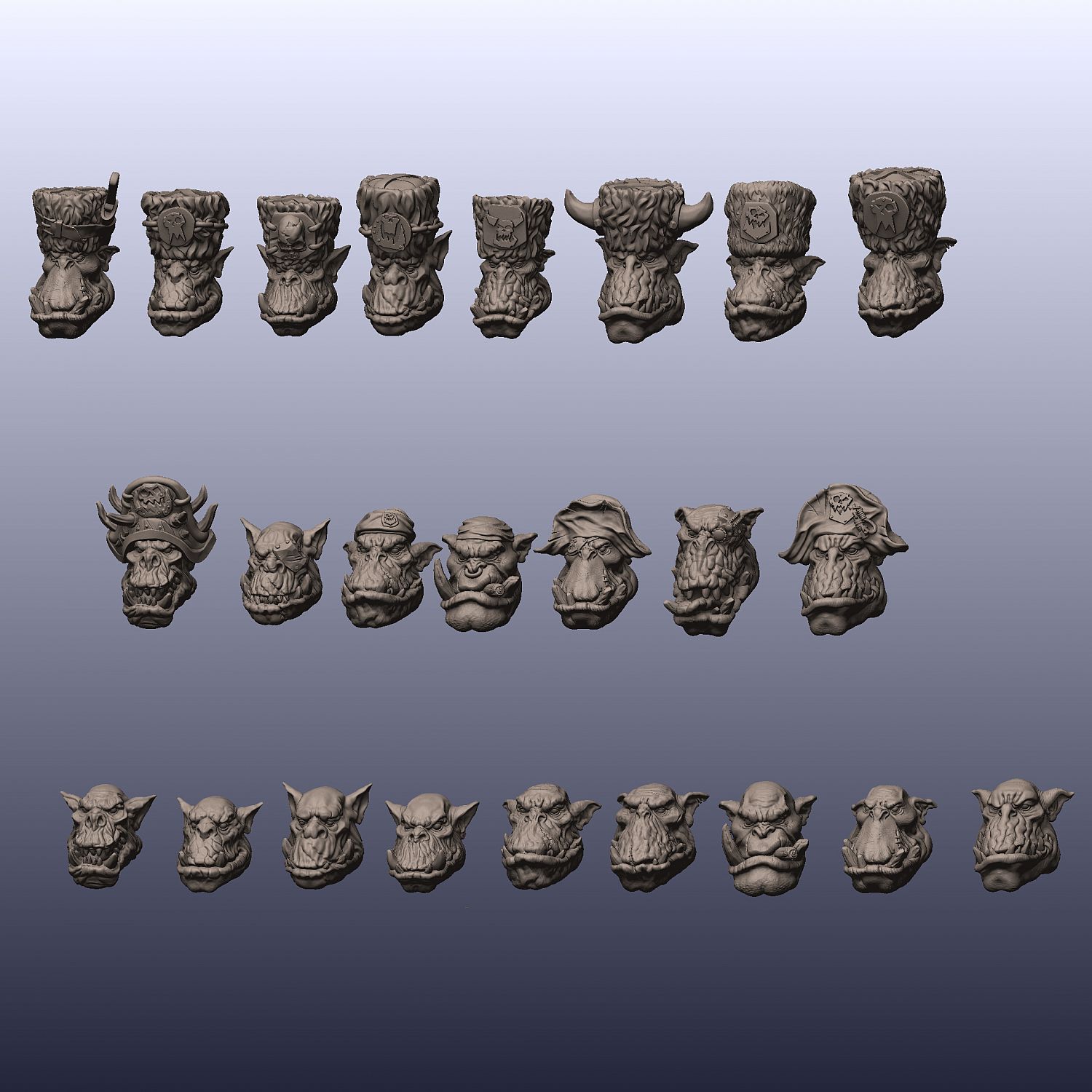 Ork Heads | Miniset.net - Miniatures Collectors Guide