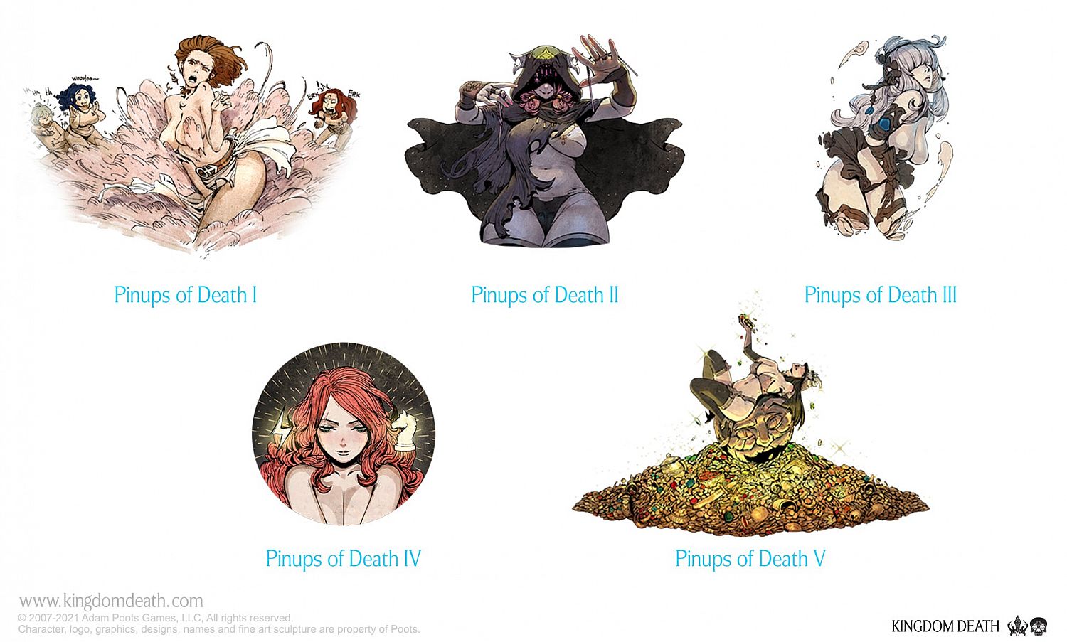 Kingdom Death Monster Pinups of Death IV Kickstarter Board Game