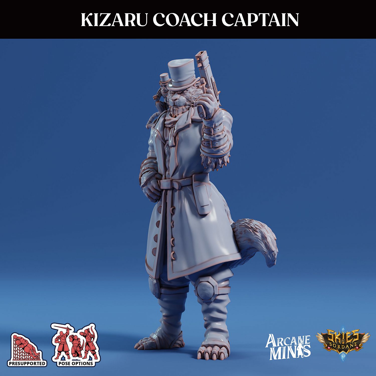 3D Printable Kizaru Coach Captain by Arcane Minis