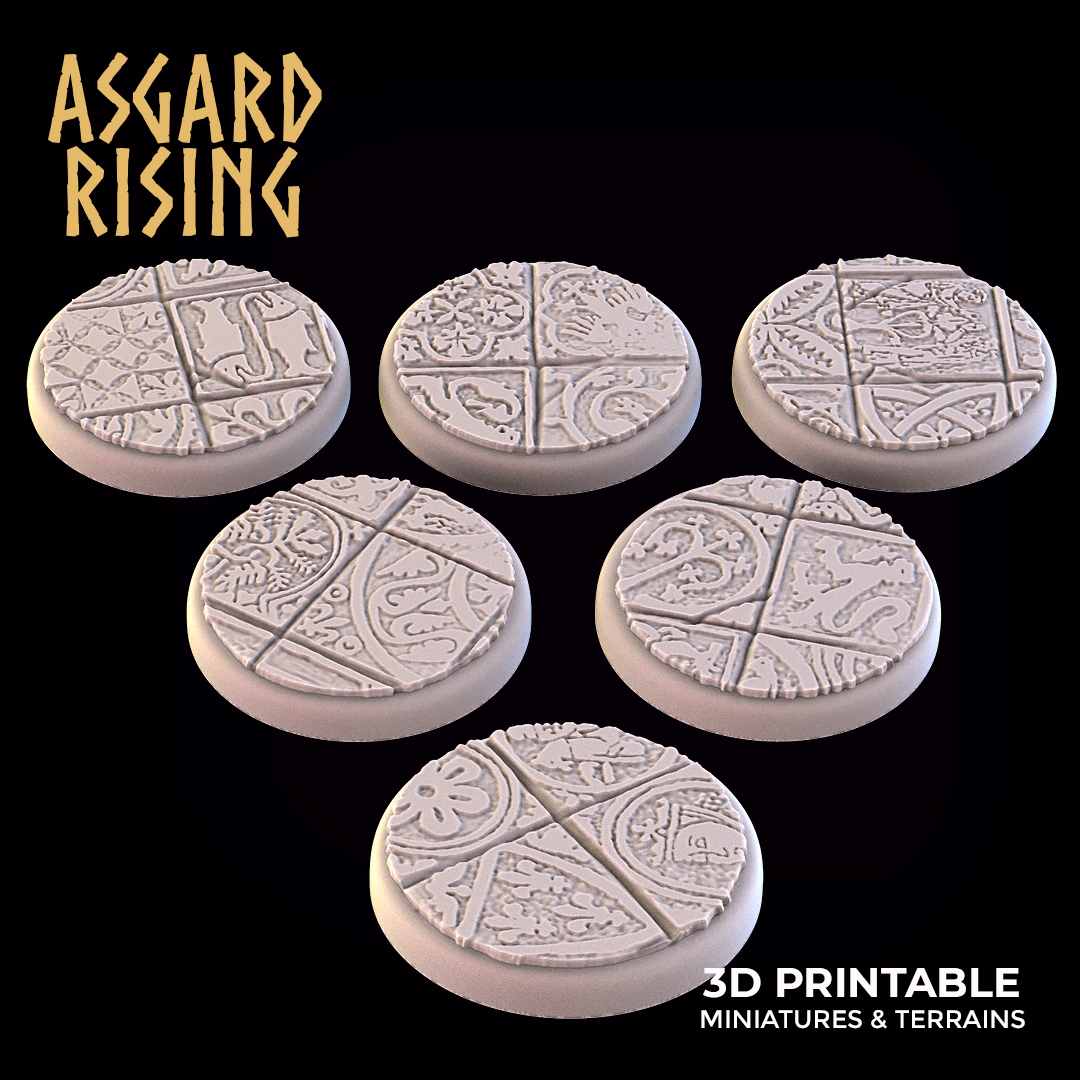 Round x 3. Round Base. Asgard Miniatures миниатюры цены.