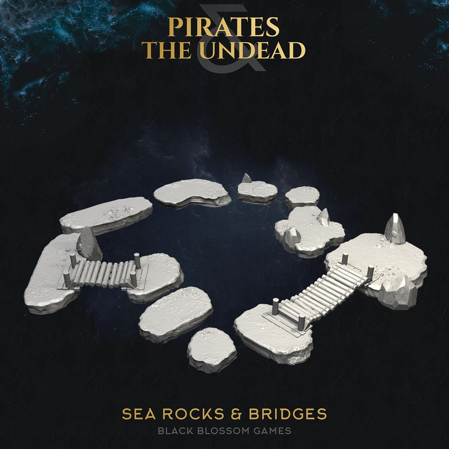 Ut02S10 Rocks & Bridges :: Umc 02 Pirates Vs The Undead :: Black Blossom  Games | Miniset.net - Для коллекционеров миниатюр