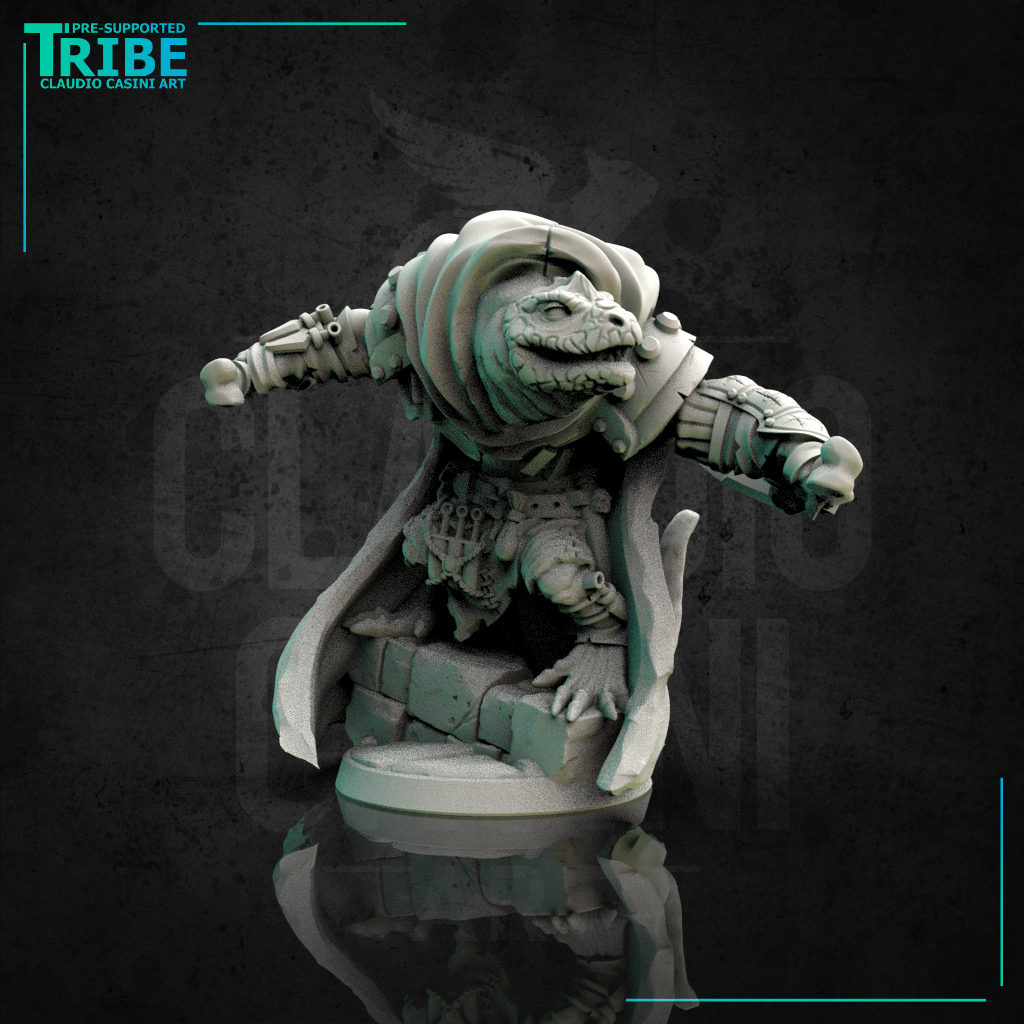 3D Printable (0138) Male post-apocalyptic sci-fi soldier with