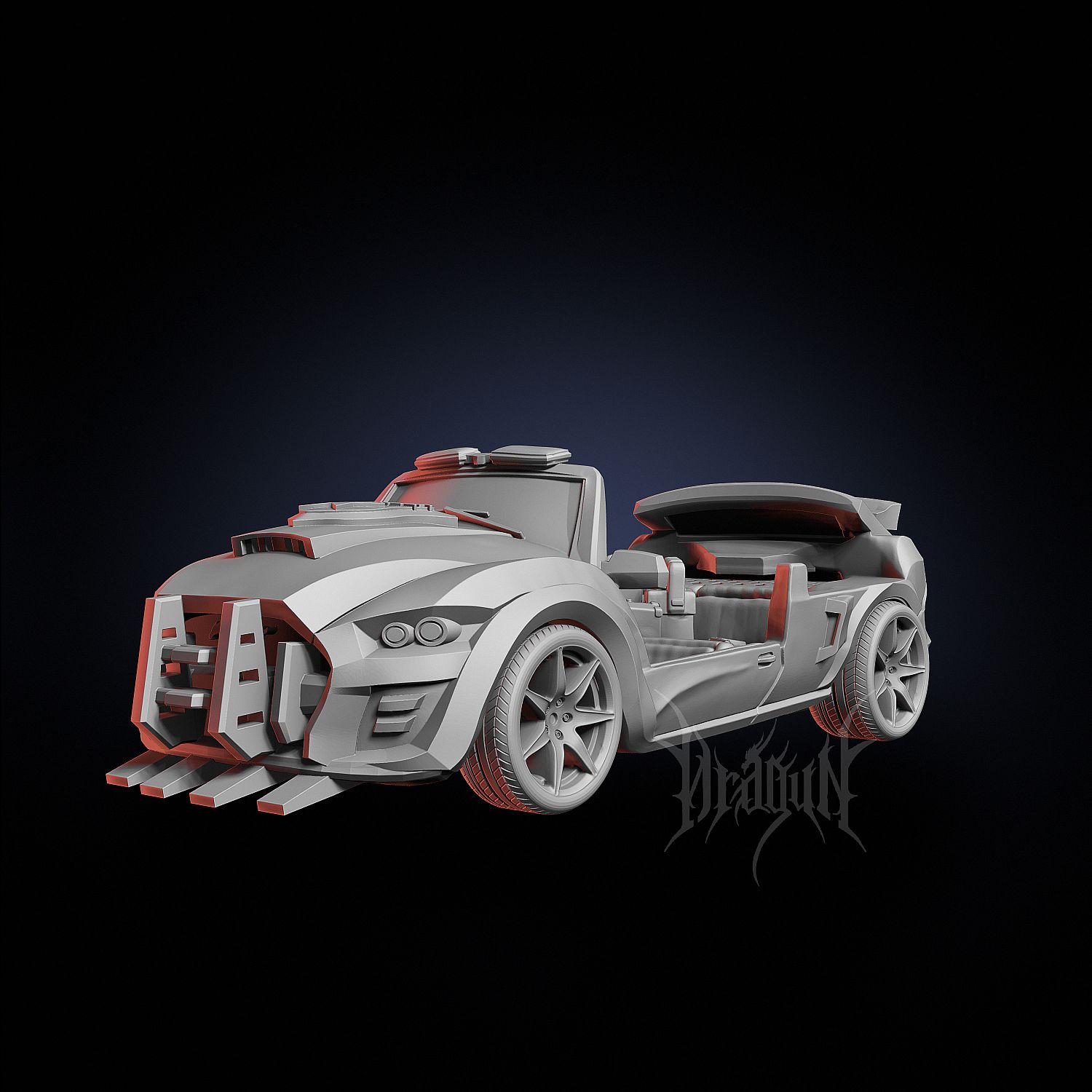 Mustang And Police Car - Zombie Tramplers | Miniset.net - Для  коллекционеров миниатюр