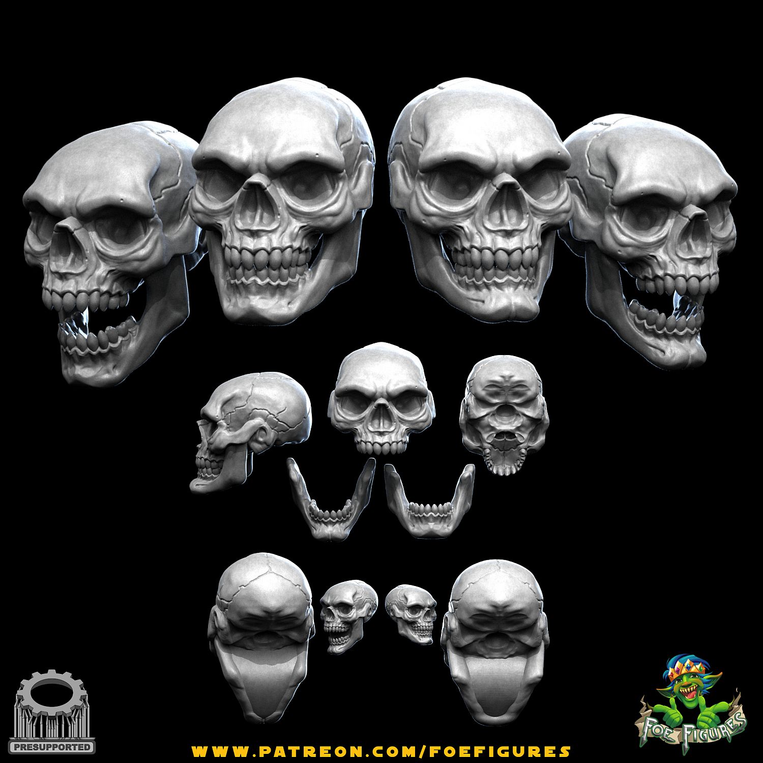 Realistic Goblin Skulls