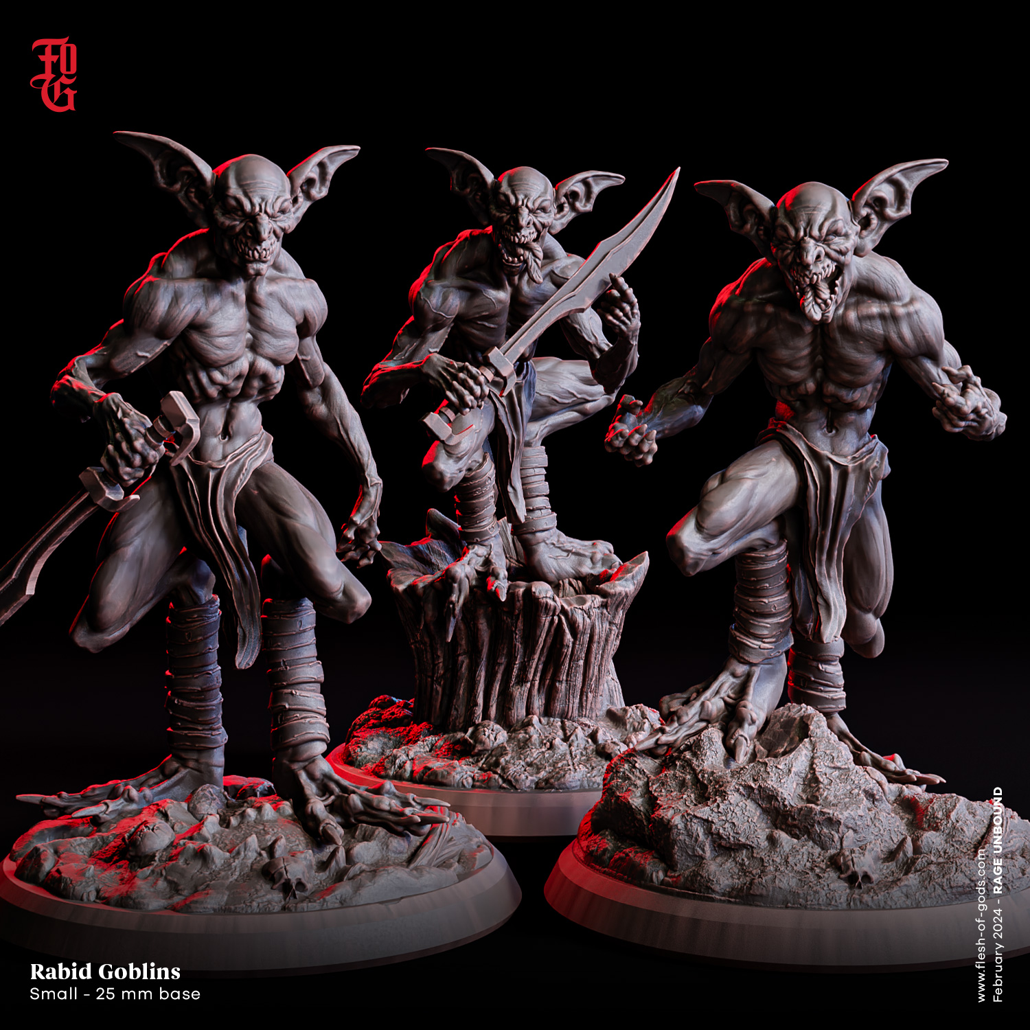 Rabid Goblins (X3) | Miniset.net - Для коллекционеров миниатюр