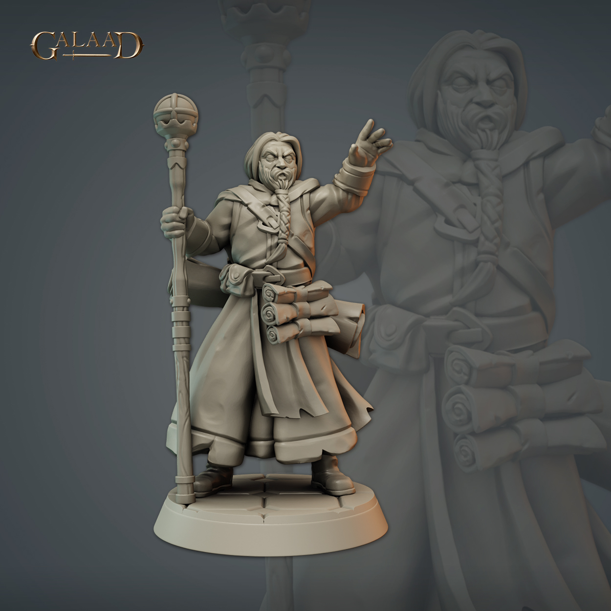 Female Elf Wizard - Galaad Miniatures - Fantasy Dungeons and