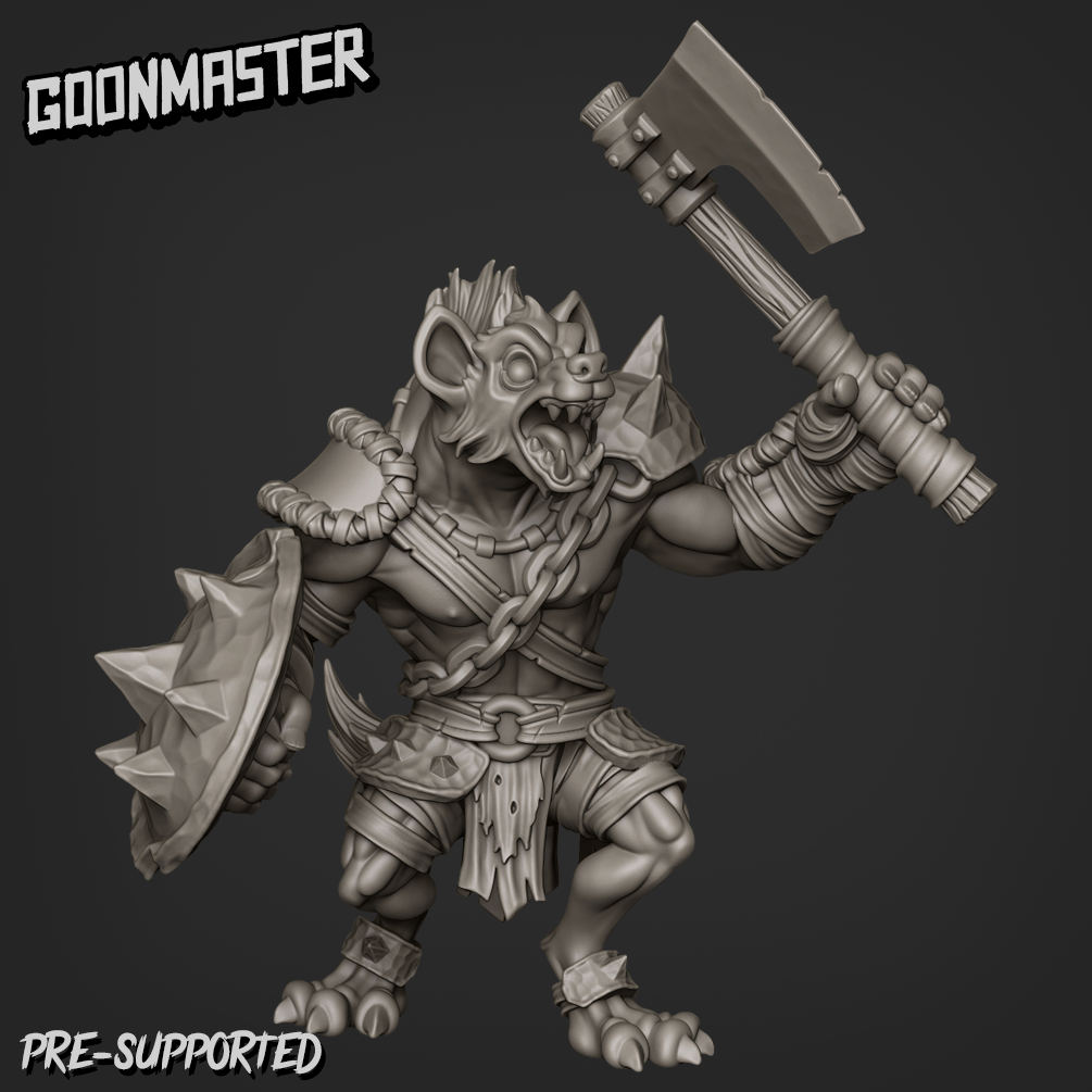 Gnoll Axe N Shield | Miniset.net - Miniatures Collectors Guide