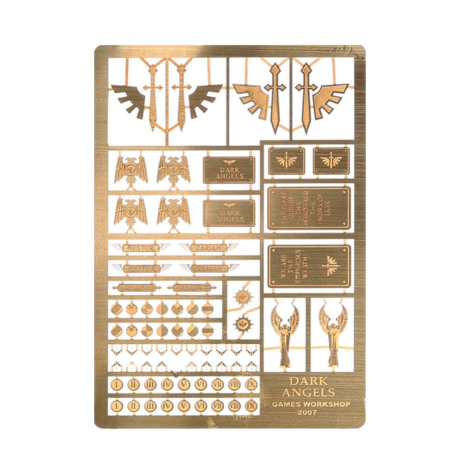 Etched Brass Dark Angels Symbols   - Miniatures Collectors Guide