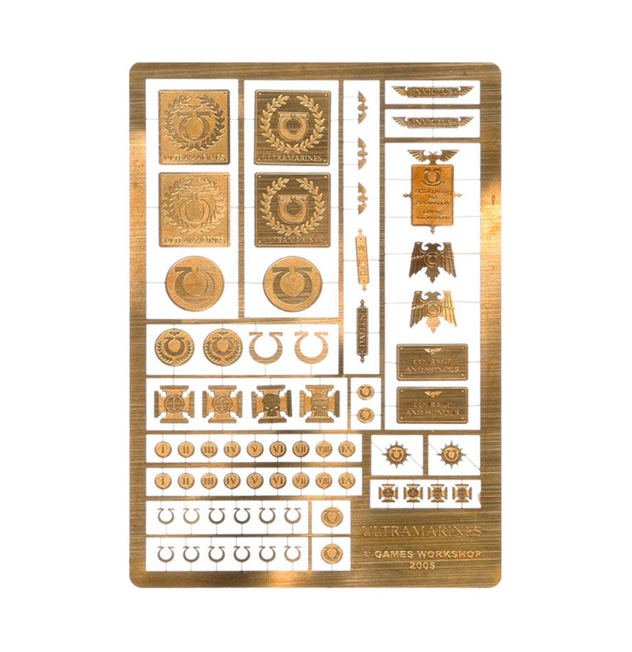 Etched Brass Ultramarines Symbols   - Miniatures Collectors  Guide