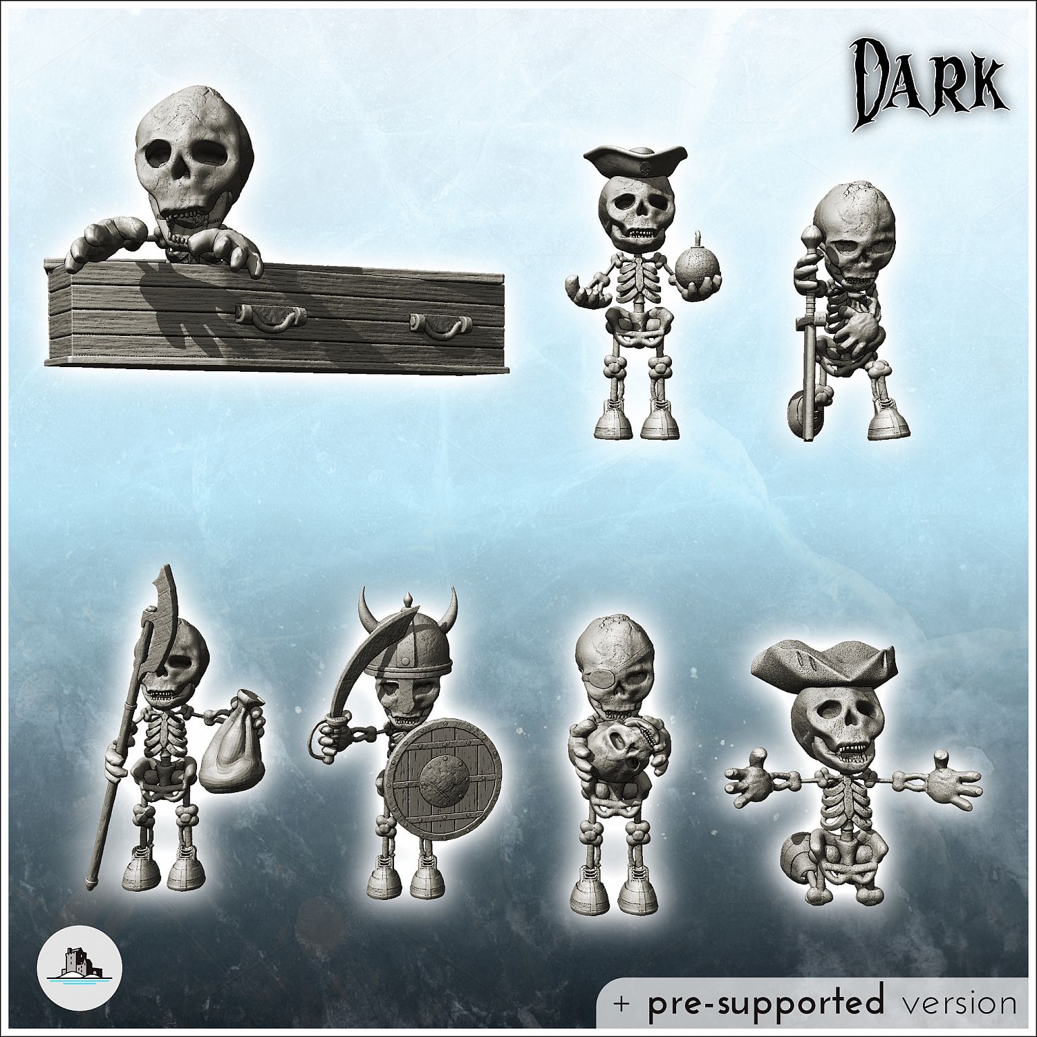 Set Of Small Pirate Skeleton Figures (1) - Pirate Jungle Island Beach  Piracy Caribbean Medieval Skull Renaissance | Miniset.net - Для  коллекционеров миниатюр