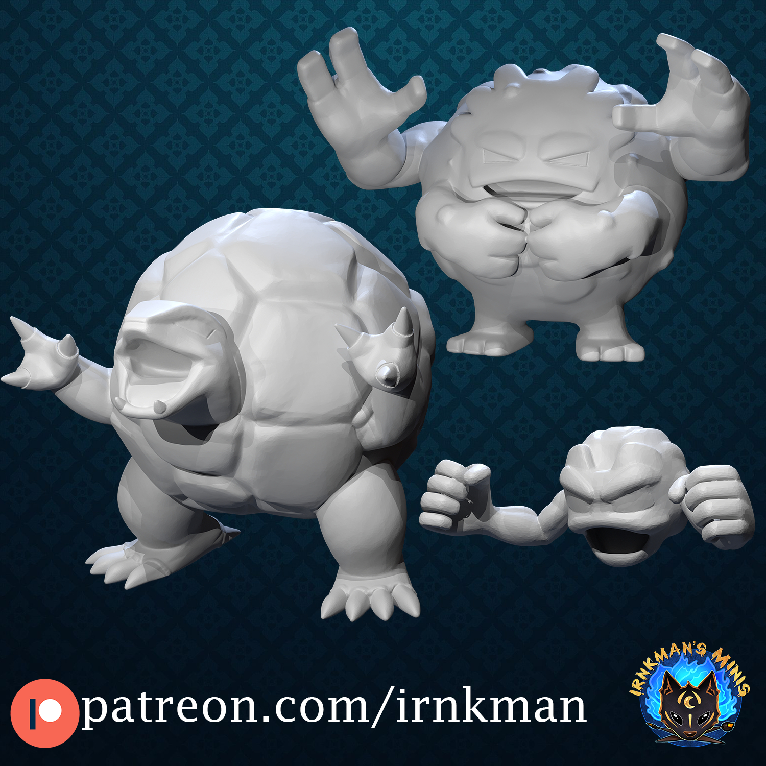 Geodude / Graveler / Golem (Pokemon 35mm True Scale Series) | Miniset.net -  Для коллекционеров миниатюр