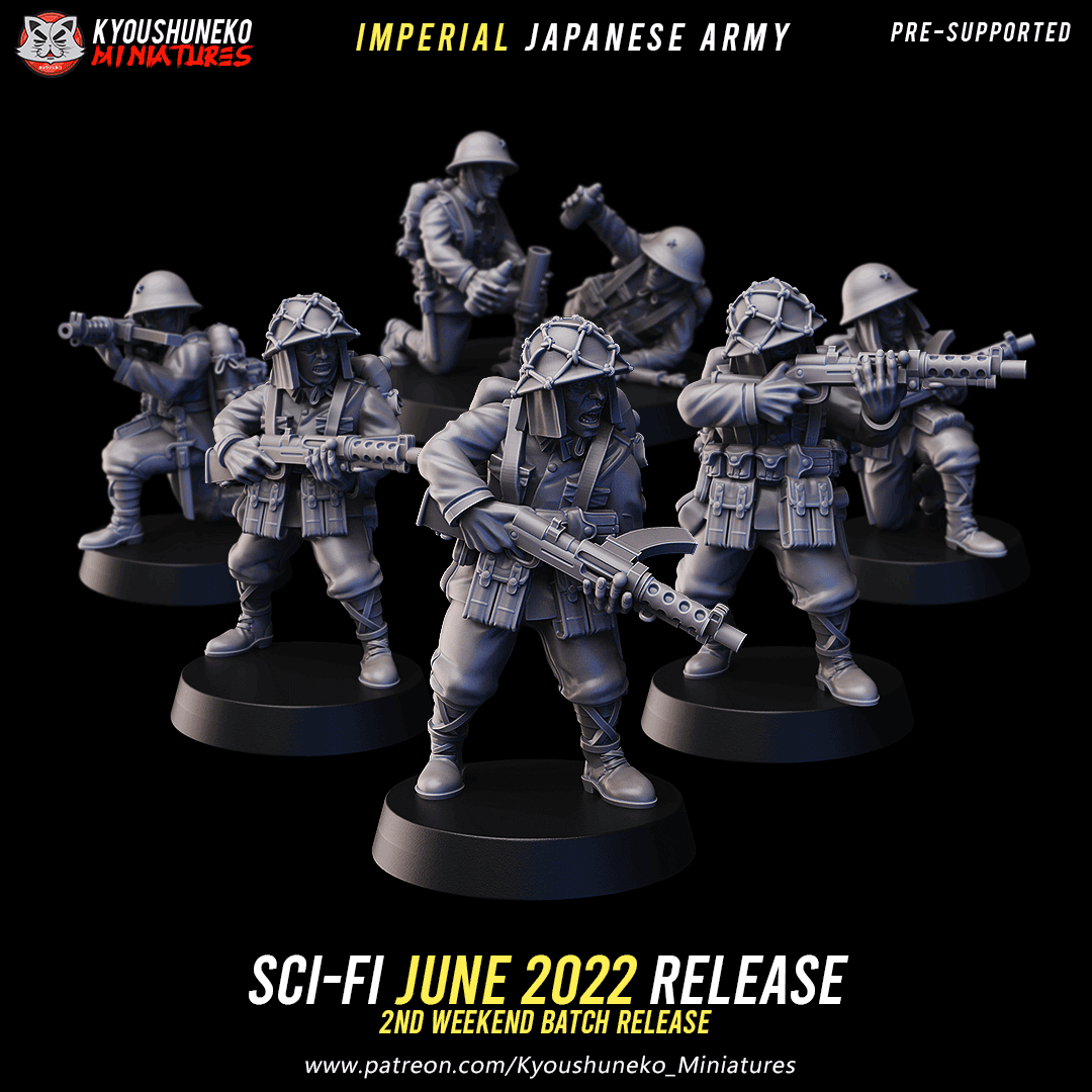 Imperial Japanese Sniper Sci-Fi Miniatures Proxy Army 32mm -  Portugal