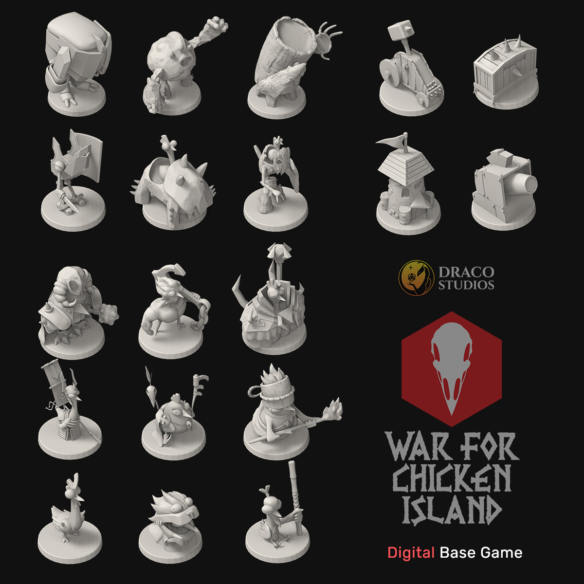 War For Chicken Island - Stls And Print & Play Included! | Miniset.net -  Для коллекционеров миниатюр