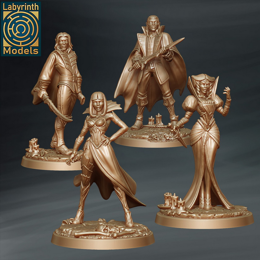 3D Printable Witches Coven - 32mm scale by Labyrinth Models