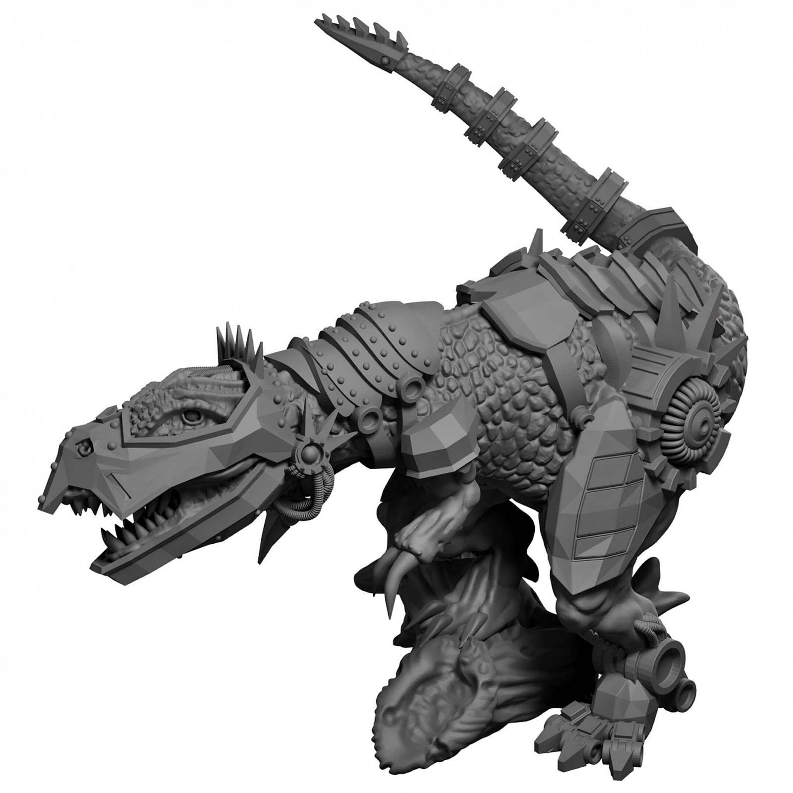 Cyborg T-Rex With Optional Bakc Mounted Cannon | Miniset.net