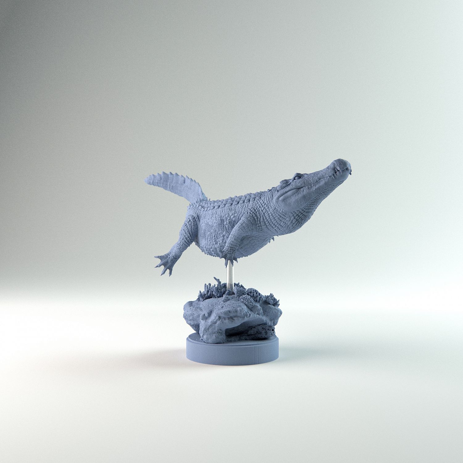 Deinosuchus walking - pre-supported 3D model 3D printable