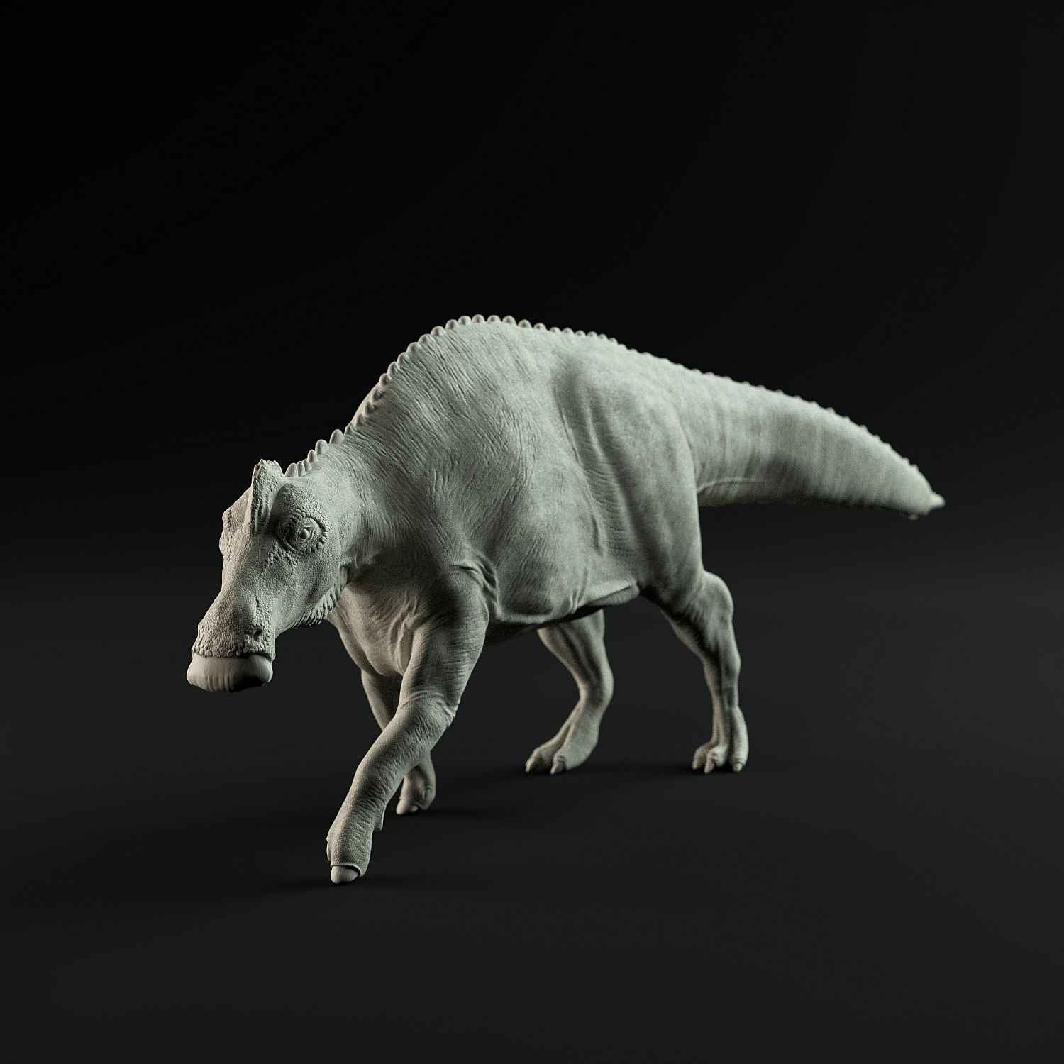 STL file Charonosaurus running 1-35 scale pre-supported dinosaur