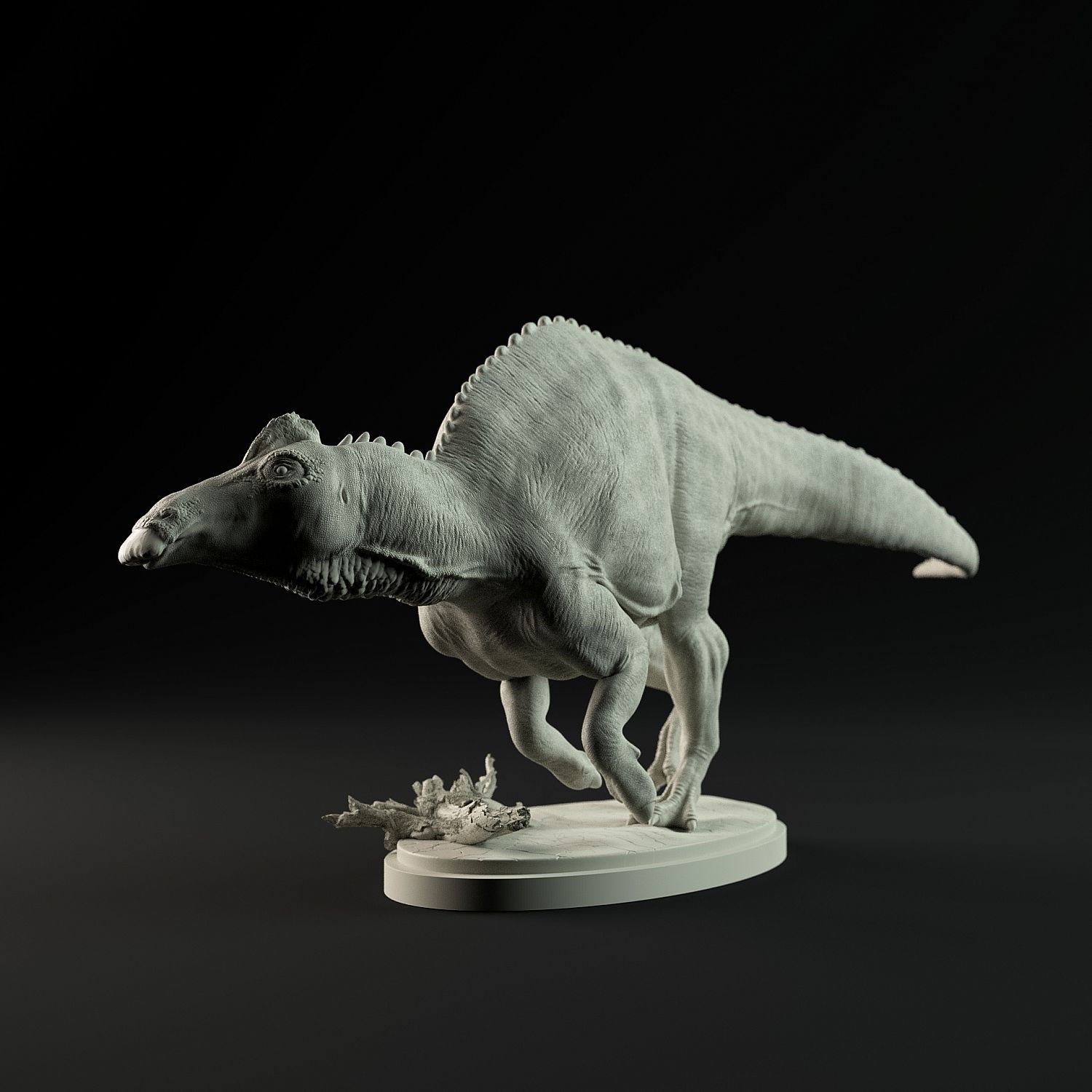 STL file Charonosaurus running 1-35 scale pre-supported dinosaur