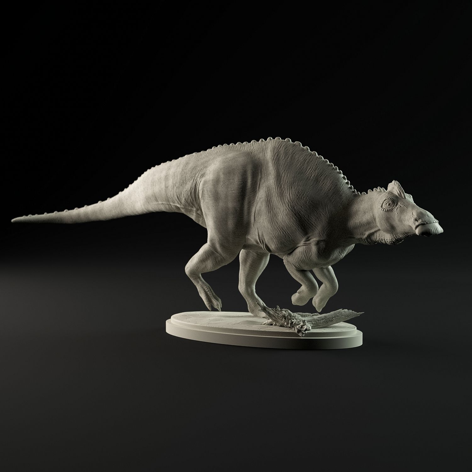 STL file Charonosaurus running 1-35 scale pre-supported dinosaur