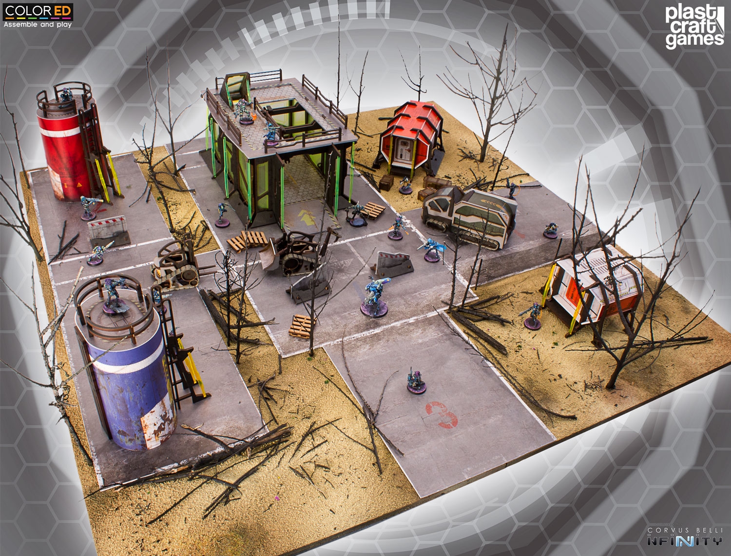 Industrial terrain set | Miniset.net - Для коллекционеров миниатюр