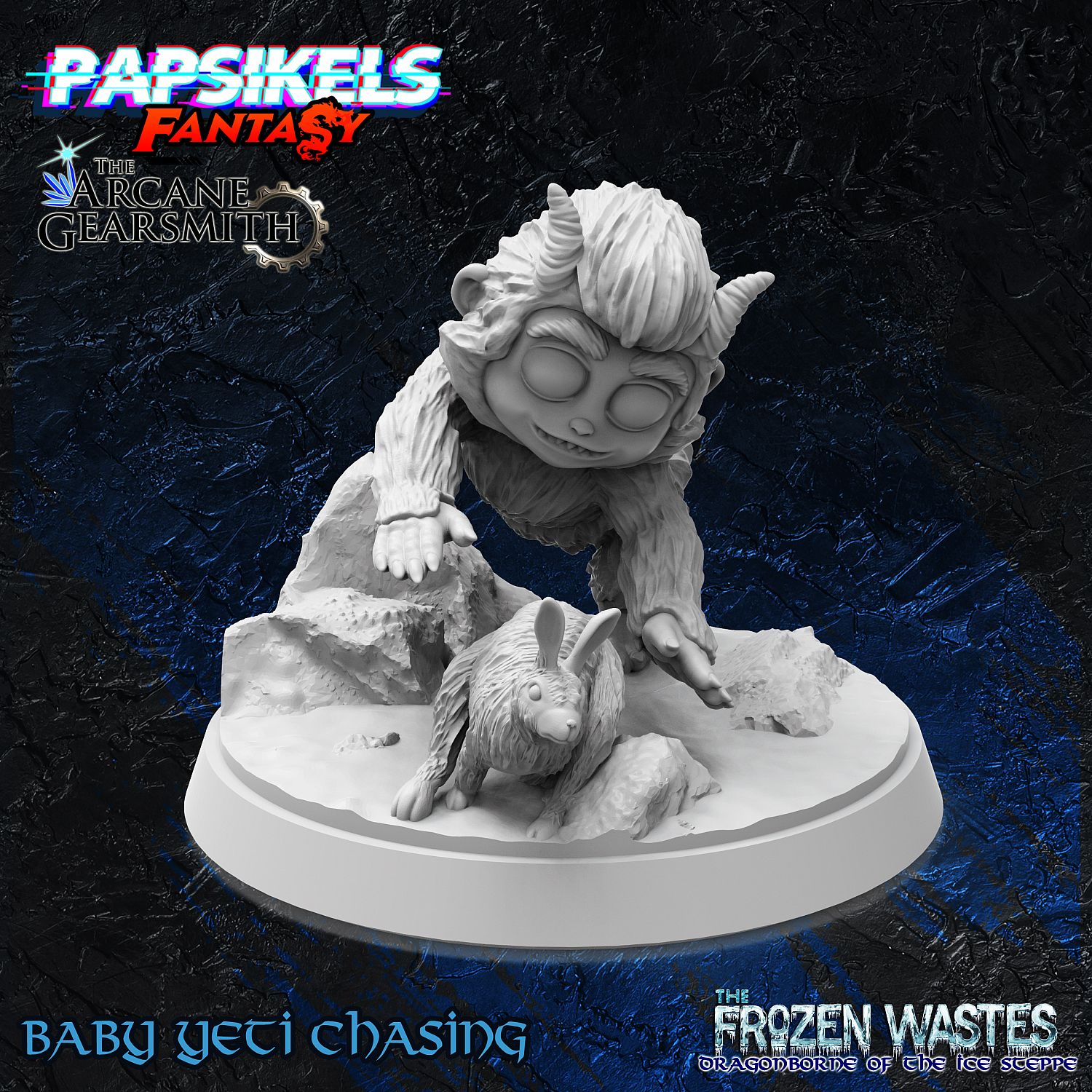 BABY YETI CRYING - Papsikels Miniatures - Miniatures by