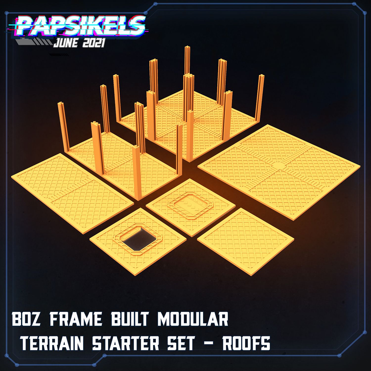 Modular Terrain. Modular Tabletop Terrain Set. Frame build.