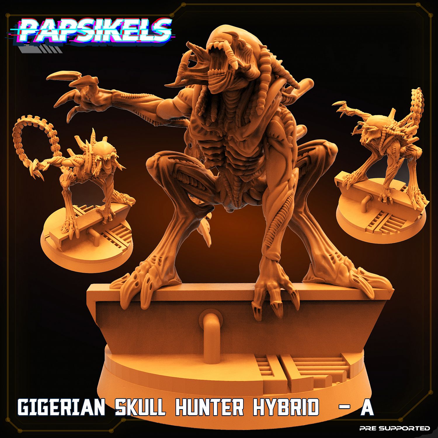 Хантер гибрид. Гибрид Хантер. Hunter Skull. Papsikels Miniatures Aliens.