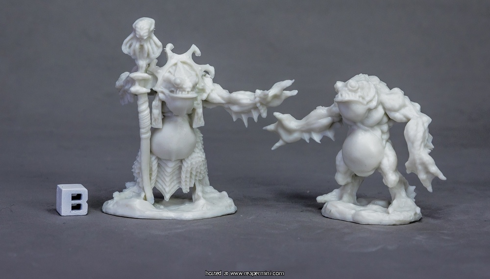 Миниатюры из кости. Sot Reaper Bones. Deep one Painting Miniature.