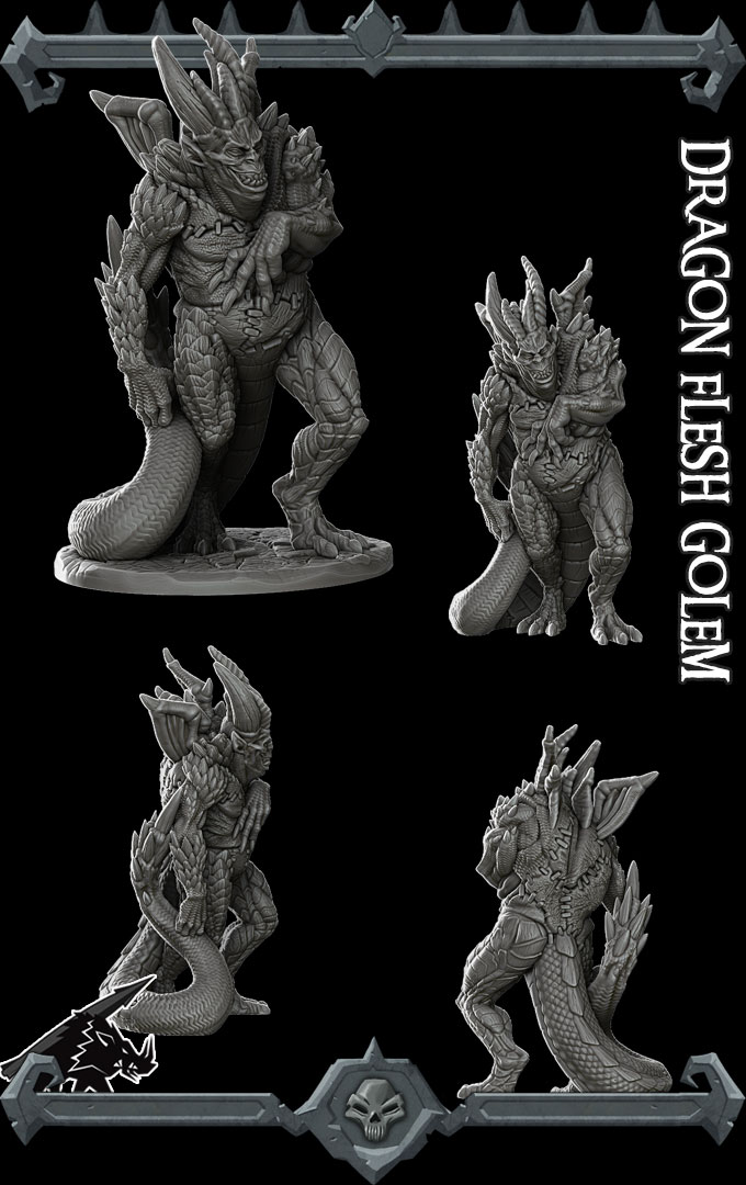 Dragon Flesh Golem | Miniset.net - Miniatures Collectors Guide