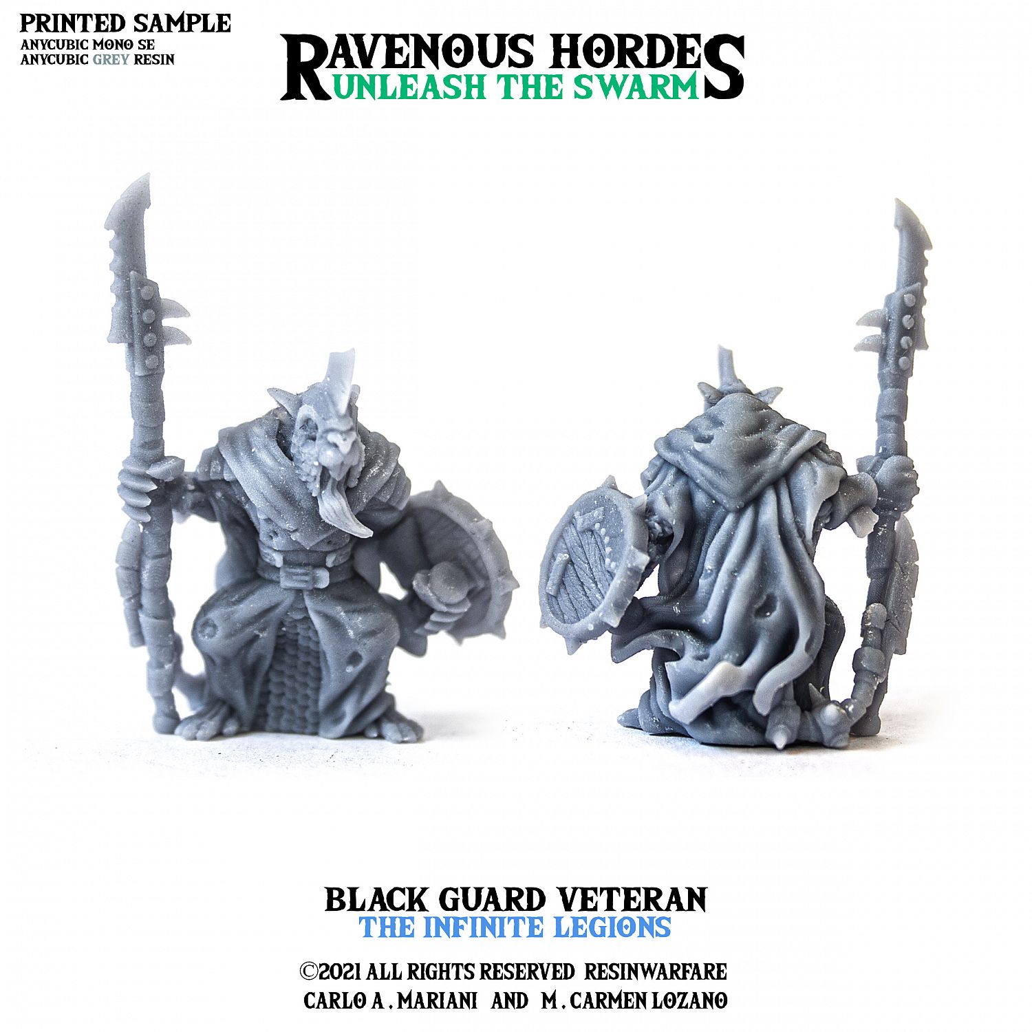 3D Printable Ravenous Hordes - Black Guard Veteran - Free Sample Model by  ResinWarfare