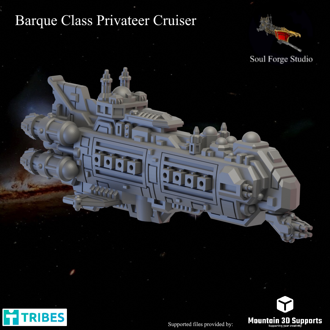 3D Printable Pirate Elves Starblast Grand Cruiser by Soul Forge Studio