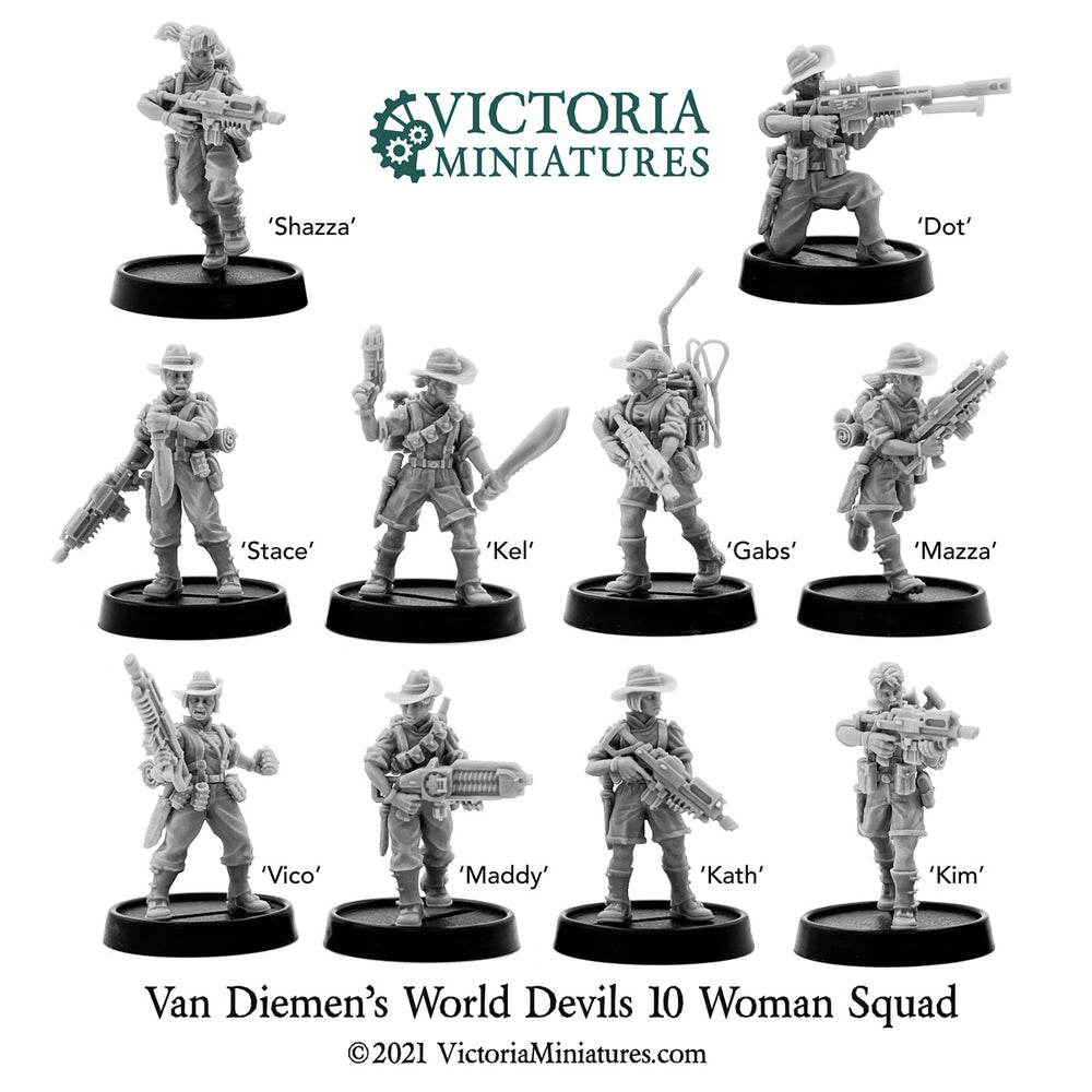 World's devil. Arcadian Guard 10 woman Squad. Devil World.