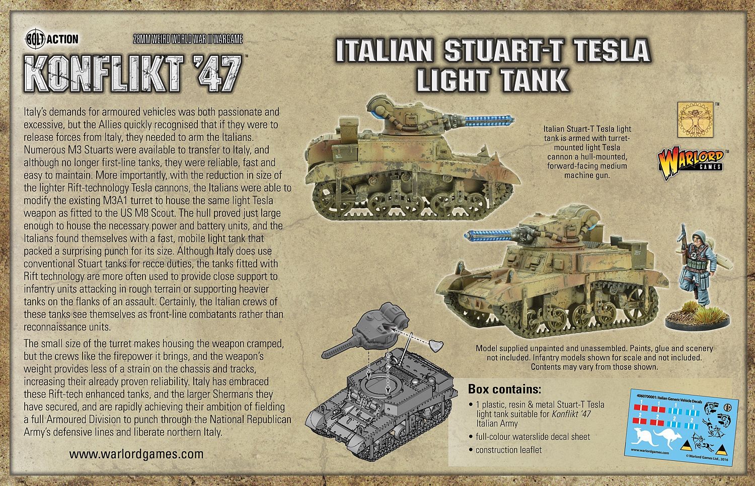 Italian Stuart-T Tesla Tank | Miniset.net - Для коллекционеров миниатюр