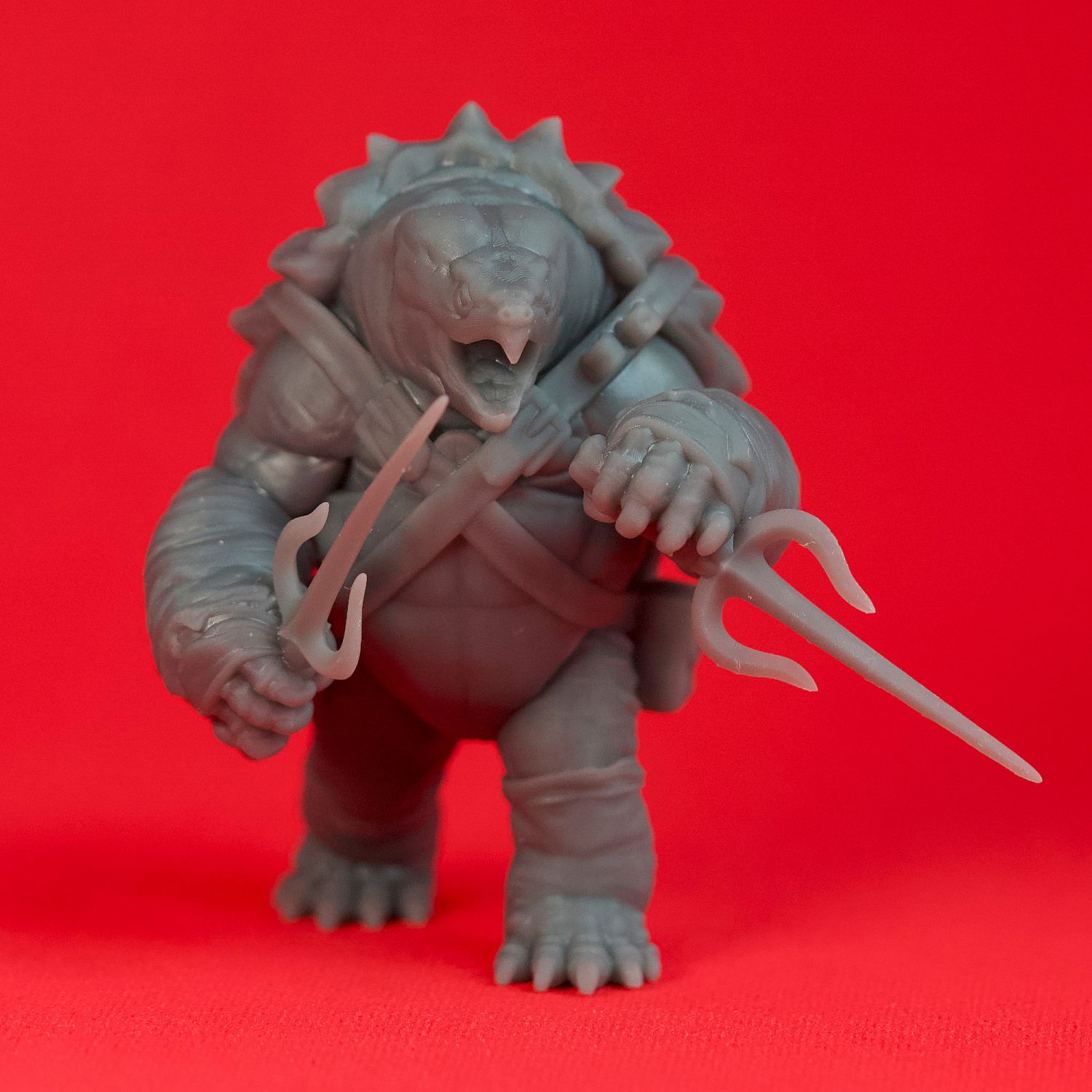 3D Printable Dual Sai Tortle - Tabletop Miniatures (Pre-Supported