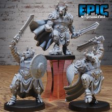 Minotaur Paladin Set / Taurus Hero / Bulky Horned Warrior / Bull Human Minotaur Hybrid / Ancient Greek Monster / Roman Myth Beast / Olympian Encounter