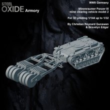 WWII Germany Minenraumer Panzer Iii Mine Clearing Vehicle Model 2