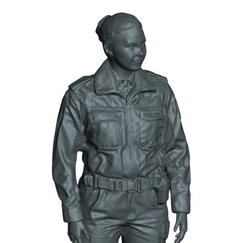 Female German Police Officer – Standing - High Details Model