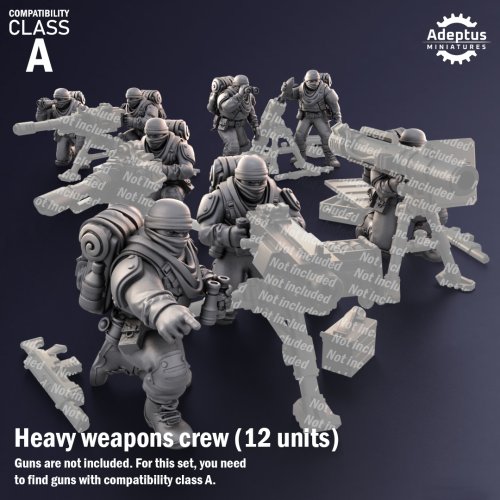 Heavy Weapons Team. Sandshroud Battalion. Imperial Guard. Compatibility Class A