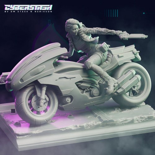 Cyberpunk Biker Gunner - Kimberley 