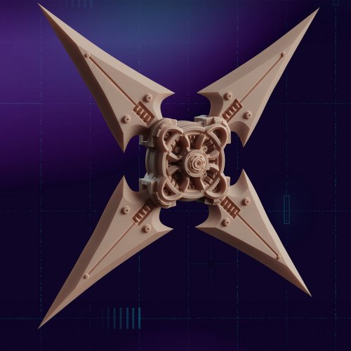 Cyberpunk Shuriken - Ninja Throwing Star