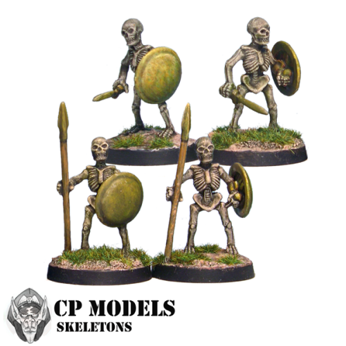 Skeletons With Greek Weapons And Shields