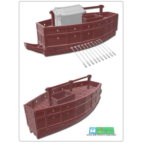 Japanese Sengoku-Era Or Seki Bune Ship (Stl File)