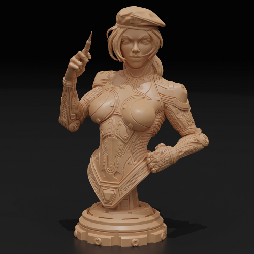 Iris - Cyberpunk Medic Bust