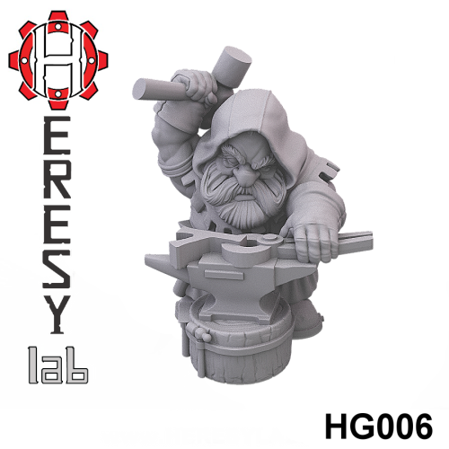 Heresylab - Hg006 - Dwarf Rune Smith - Supported And Not