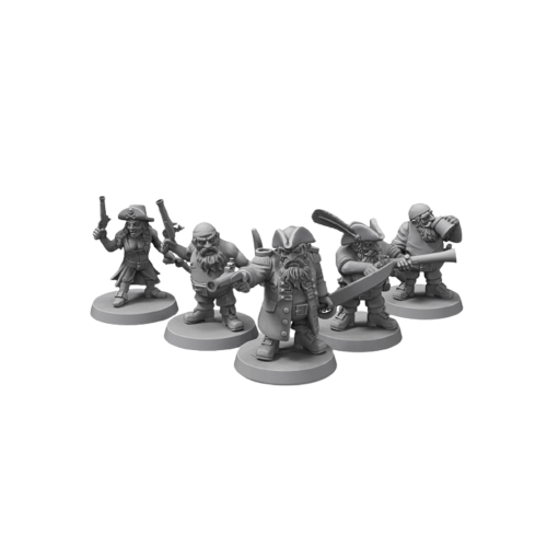 Pirate Crew - Dwarfs - Presupported