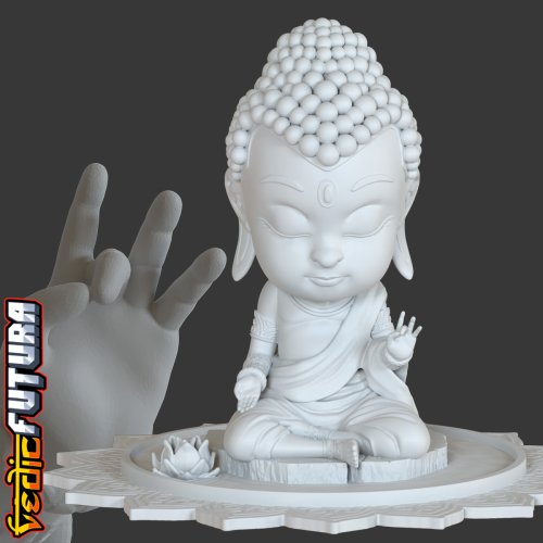 Chibi Buddha - Serenity On The Lotus Pond [Easy Paint